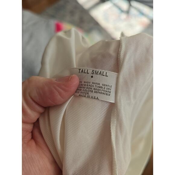 NOS VTG Lorraine White Cut-Ups Non-Cling Antron III Slip Womans Sz Small Tall - Picture 5 of 5